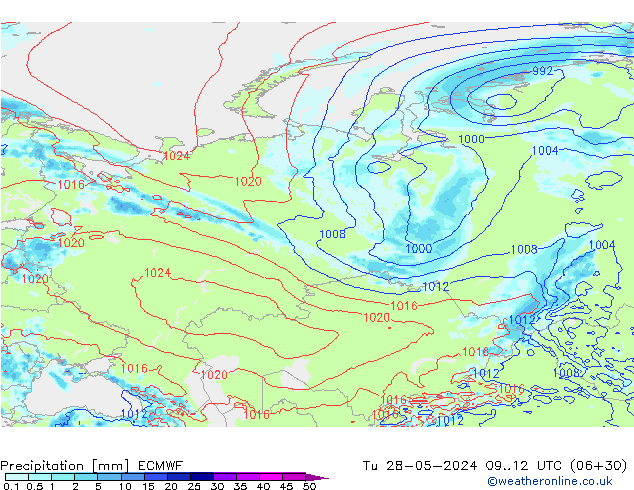 Yağış ECMWF Sa 28.05.2024 12 UTC