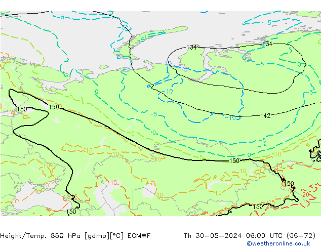 Z500/Rain (+SLP)/Z850 ECMWF чт 30.05.2024 06 UTC