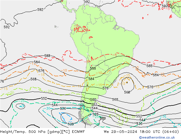 Z500/Rain (+SLP)/Z850 ECMWF Mi 29.05.2024 18 UTC