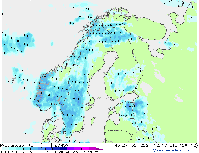 Z500/Rain (+SLP)/Z850 ECMWF Mo 27.05.2024 18 UTC