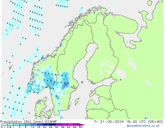 Yağış (6h) ECMWF Cu 31.05.2024 00 UTC