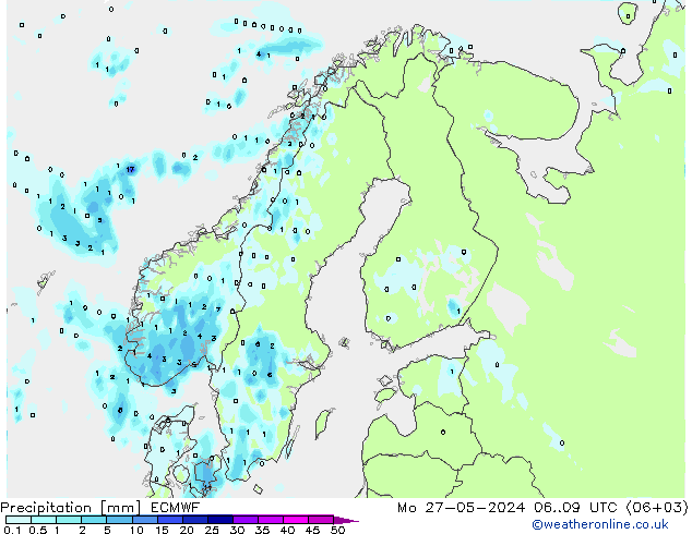 precipitação ECMWF Seg 27.05.2024 09 UTC