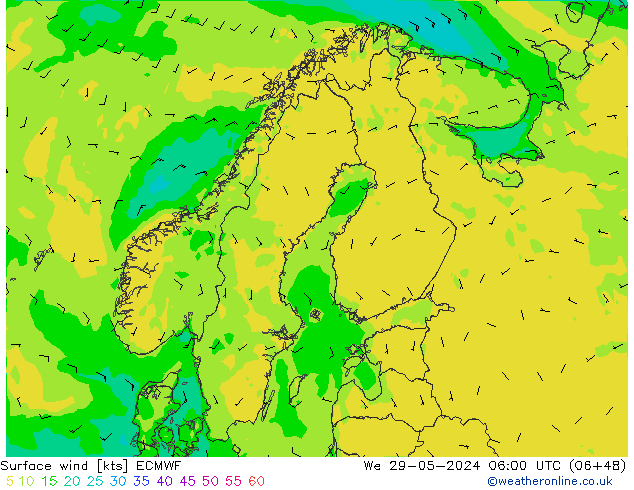 Surface wind ECMWF St 29.05.2024 06 UTC