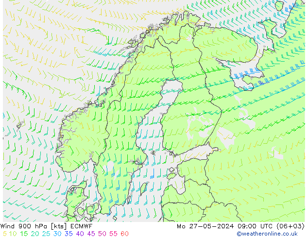 Vento 900 hPa ECMWF Seg 27.05.2024 09 UTC