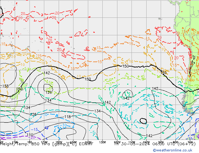 Z500/Rain (+SLP)/Z850 ECMWF Th 30.05.2024 06 UTC