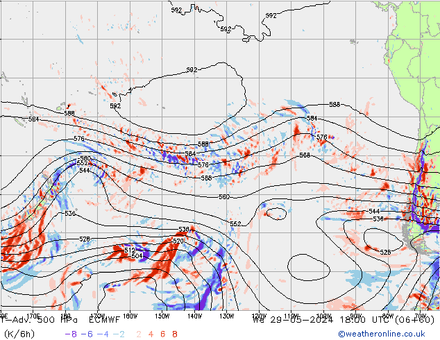 T-Adv. 500 hPa ECMWF Çar 29.05.2024 18 UTC