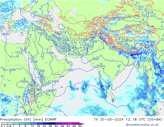 Z500/Rain (+SLP)/Z850 ECMWF чт 30.05.2024 18 UTC