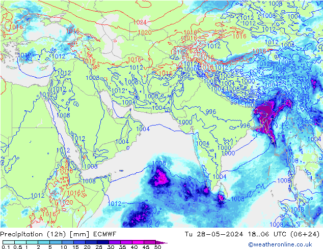 opad (12h) ECMWF wto. 28.05.2024 06 UTC