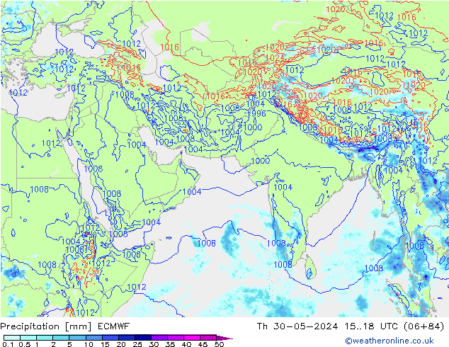 precipitação ECMWF Qui 30.05.2024 18 UTC