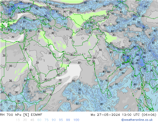 RH 700 hPa ECMWF  27.05.2024 12 UTC