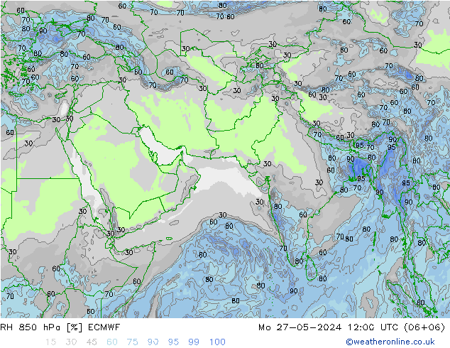 RH 850 hPa ECMWF  27.05.2024 12 UTC