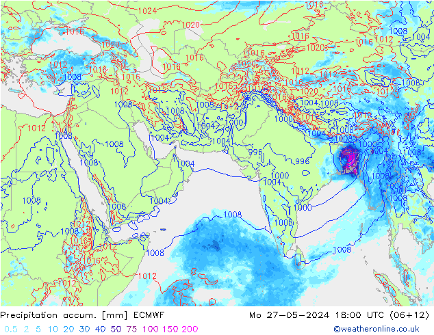 Precipitation accum. ECMWF  27.05.2024 18 UTC