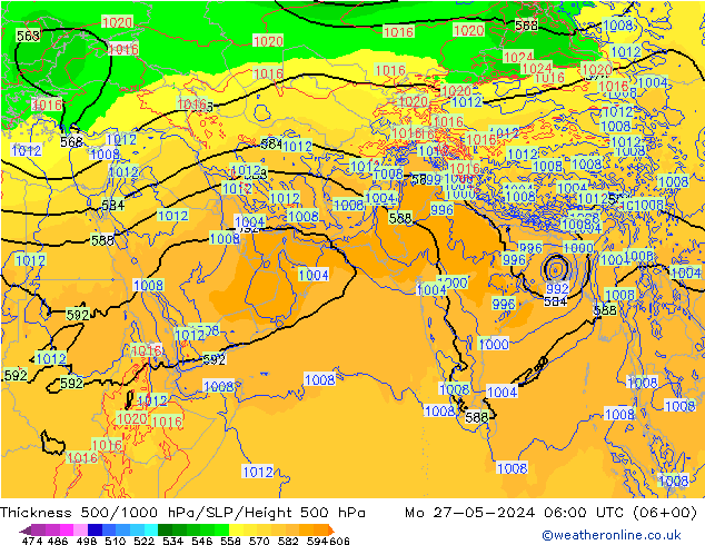 Thck 500-1000hPa ECMWF Po 27.05.2024 06 UTC