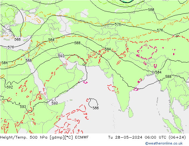 Height/Temp. 500 hPa ECMWF  28.05.2024 06 UTC