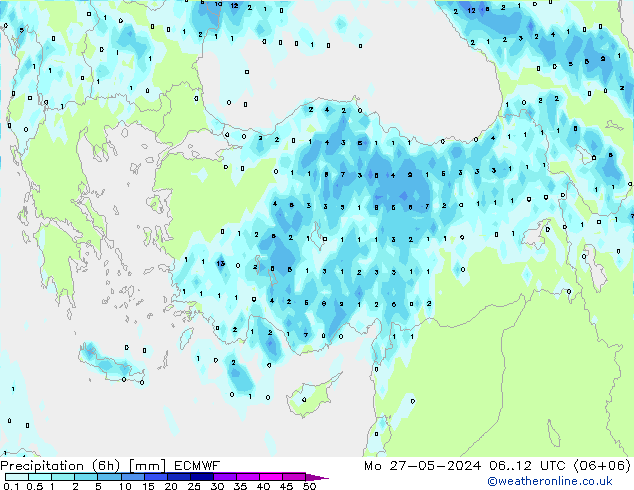 Z500/Rain (+SLP)/Z850 ECMWF Po 27.05.2024 12 UTC