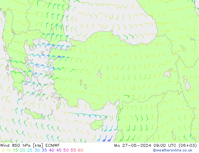 Vento 850 hPa ECMWF Seg 27.05.2024 09 UTC