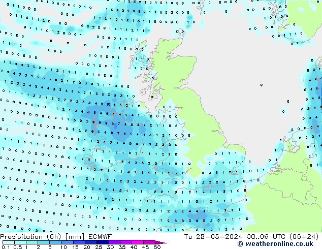 Z500/Rain (+SLP)/Z850 ECMWF mar 28.05.2024 06 UTC