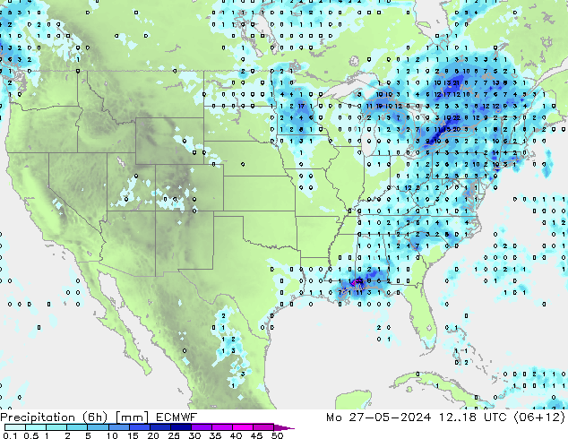 Z500/Rain (+SLP)/Z850 ECMWF Po 27.05.2024 18 UTC