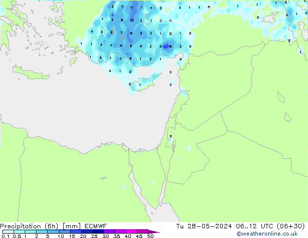 Z500/Rain (+SLP)/Z850 ECMWF вт 28.05.2024 12 UTC