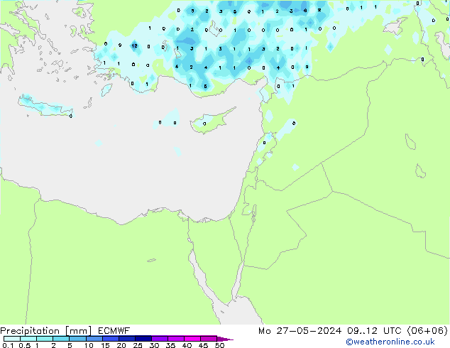 Precipitation ECMWF Mo 27.05.2024 12 UTC