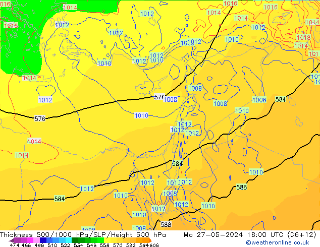 Thck 500-1000hPa ECMWF Po 27.05.2024 18 UTC