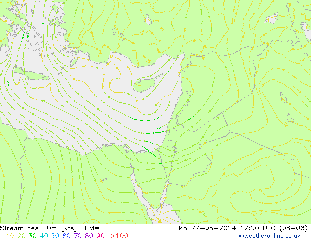 Linha de corrente 10m ECMWF Seg 27.05.2024 12 UTC