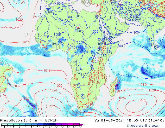 Z500/Rain (+SLP)/Z850 ECMWF Sa 01.06.2024 00 UTC