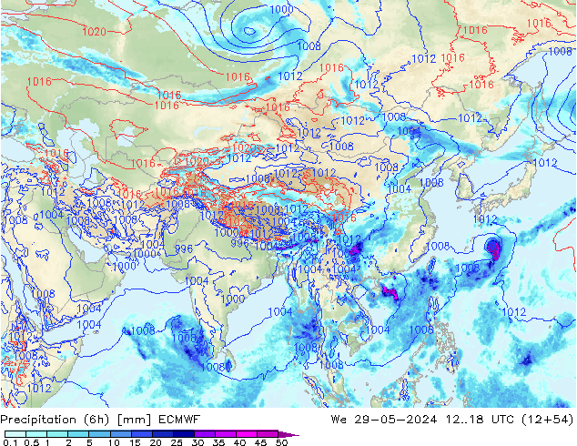 Z500/Rain (+SLP)/Z850 ECMWF St 29.05.2024 18 UTC