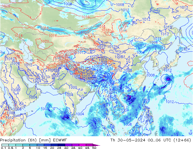 Z500/Yağmur (+YB)/Z850 ECMWF Per 30.05.2024 06 UTC