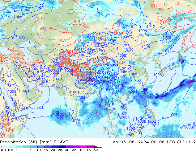 Z500/Rain (+SLP)/Z850 ECMWF  03.06.2024 06 UTC