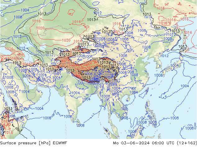 ciśnienie ECMWF pon. 03.06.2024 06 UTC