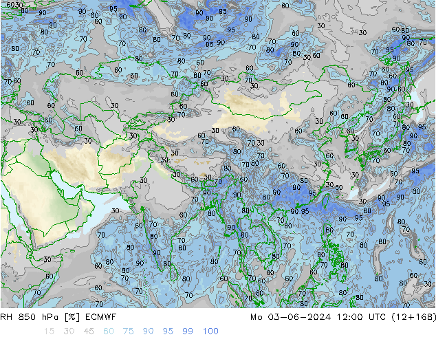 RH 850 hPa ECMWF Mo 03.06.2024 12 UTC