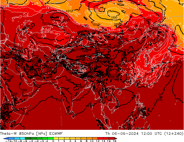 Theta-W 850hPa ECMWF jeu 06.06.2024 12 UTC