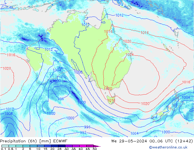 Z500/Regen(+SLP)/Z850 ECMWF wo 29.05.2024 06 UTC