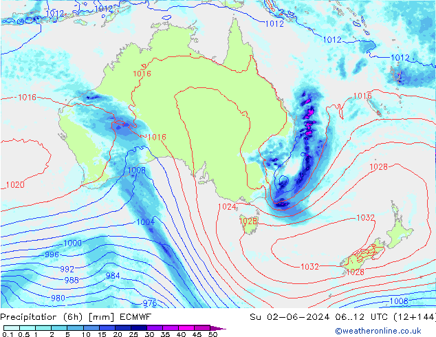 Z500/Rain (+SLP)/Z850 ECMWF Ne 02.06.2024 12 UTC