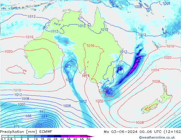 opad ECMWF pon. 03.06.2024 06 UTC