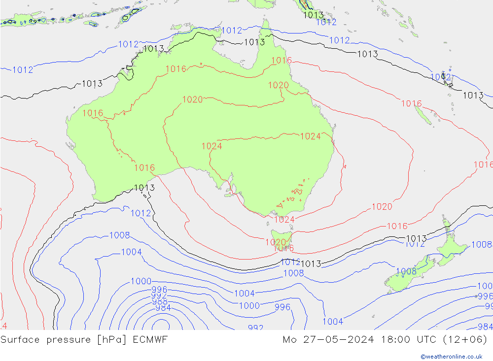 pression de l'air ECMWF lun 27.05.2024 18 UTC