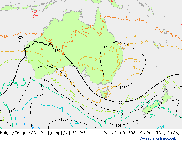 Z500/Rain (+SLP)/Z850 ECMWF We 29.05.2024 00 UTC