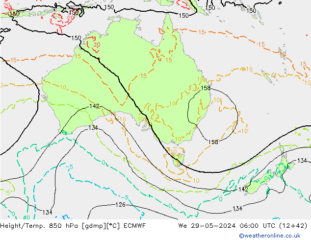 Z500/Regen(+SLP)/Z850 ECMWF wo 29.05.2024 06 UTC