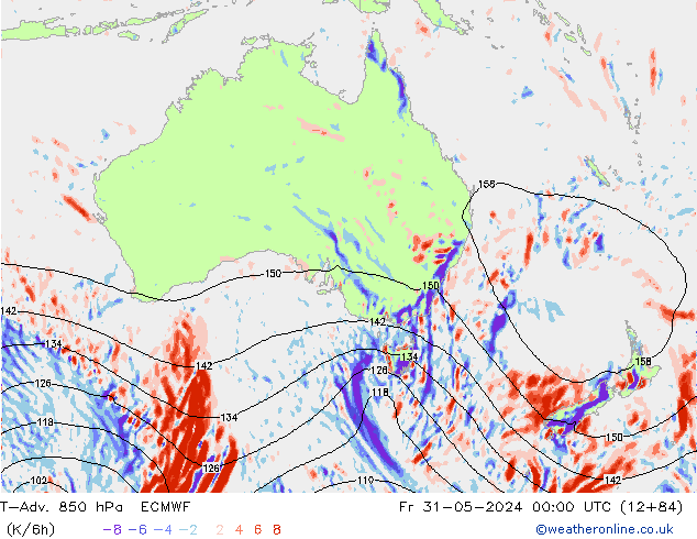 T-Adv. 850 hPa ECMWF vie 31.05.2024 00 UTC