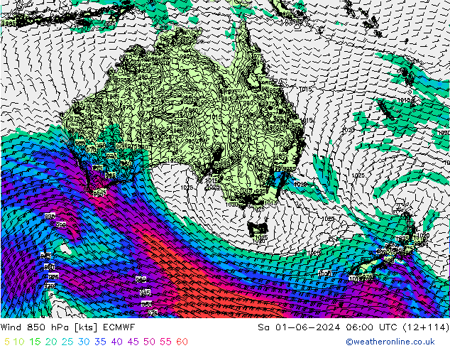 Wind 850 hPa ECMWF Sa 01.06.2024 06 UTC