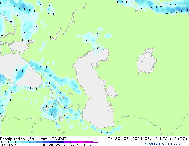 Z500/Rain (+SLP)/Z850 ECMWF jeu 30.05.2024 12 UTC