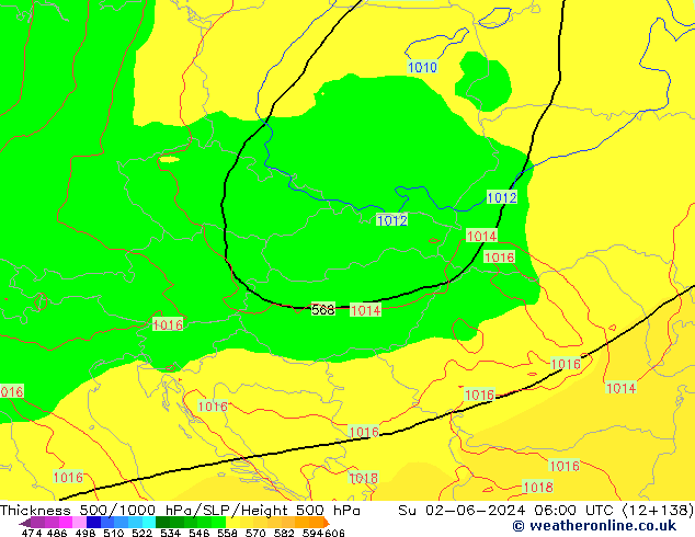 Thck 500-1000hPa ECMWF dim 02.06.2024 06 UTC