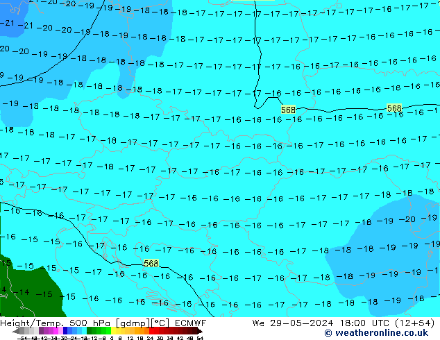 Z500/Rain (+SLP)/Z850 ECMWF We 29.05.2024 18 UTC