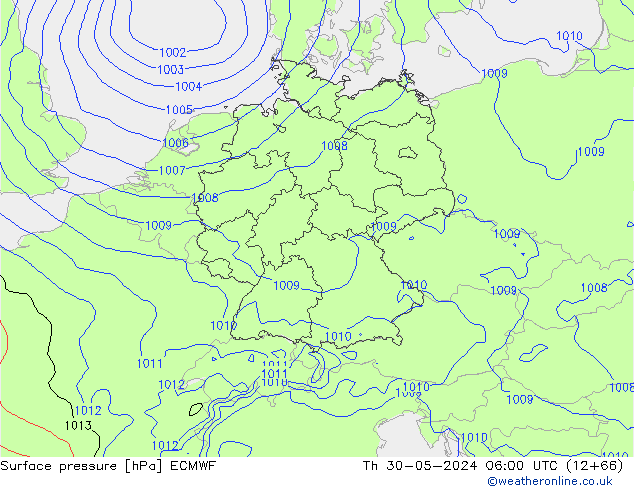 Yer basıncı ECMWF Per 30.05.2024 06 UTC