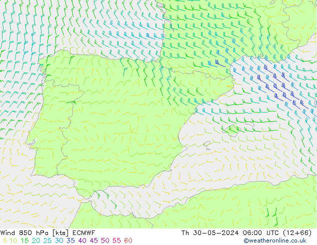  850 hPa ECMWF  30.05.2024 06 UTC