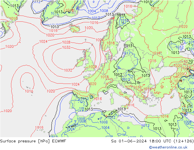 Yer basıncı ECMWF Cts 01.06.2024 18 UTC