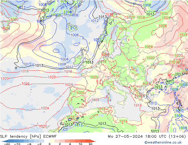 Druktendens (+/-) ECMWF ma 27.05.2024 18 UTC