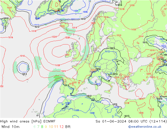 Sturmfelder ECMWF Sa 01.06.2024 06 UTC