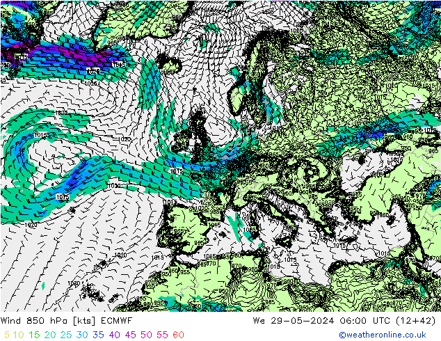  850 hPa ECMWF  29.05.2024 06 UTC